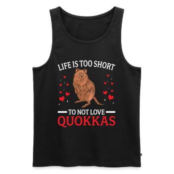 Quokka nicht lieben Beuteltier Quokka - Männer Premium Bio Tank Top - Schwarz - Vorne - AI Model Male 178 light (178cm)