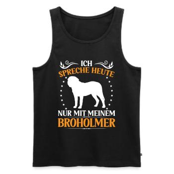 Broholmer Ne parlez qu’à Broholmer - Débardeur bio Premium Homme - noir - Devant - Michal (187cm)