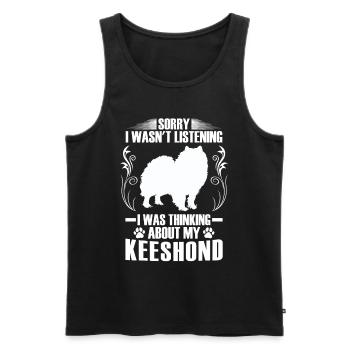 I was thinking of Wolfspitz Keeshond - Men's Premium Organic Tank Top - black - Front - Michal (187cm)