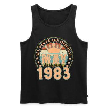 May 1983. May 1983 Birthday Gift. May 1983 - Men's Premium Organic Tank Top - black - Front - Michal (187cm)