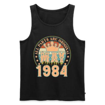 May 1984. May 1984 Birthday Gift. May 1984 - Men's Premium Organic Tank Top - black - Front - Michal (187cm)