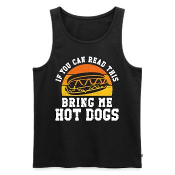 Hot dog adulte si vous pouvez lire ceci - Débardeur bio Premium Homme - noir - Devant - Michal (187cm)