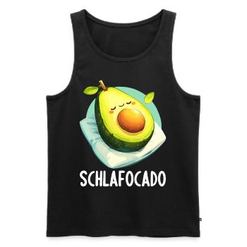 Schlafocado Chemise de nuit officielle - Débardeur bio Premium Homme - noir - Devant - AI Model Male 178 light (178cm)