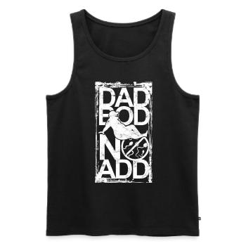 Vasectomie Dad Bod No Add - Débardeur bio Premium Homme - noir - Devant - AI Model Male 178 light (178cm)