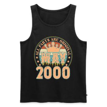 May 2000. May 2000 Birthday Gift. May 2000 - Men's Premium Organic Tank Top - black - Front - Michal (187cm)
