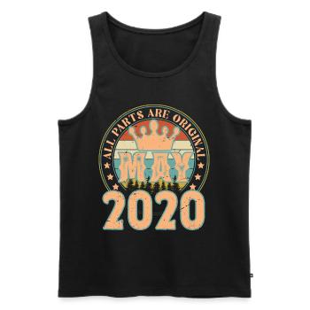 May 2020. May 2020 Birthday Gift. May 2020 - Men's Premium Organic Tank Top - black - Front - Michal (187cm)