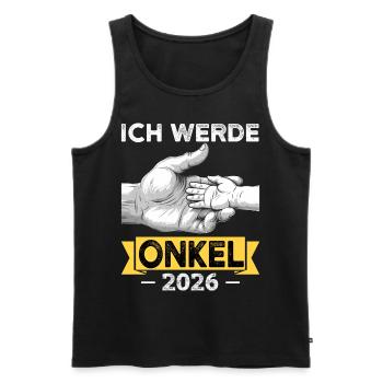 scJe serai un oncle en 2026 - Débardeur bio Premium Homme - noir - Devant - Michal (187cm)