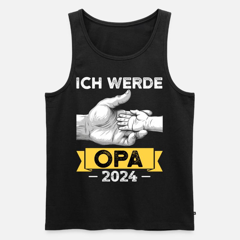 scIch werde Opa 2024 - Männer Premium Bio Tank Top - Schwarz