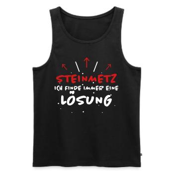 Steinmetz Spruch Beruf Lustiges Steinmetz Geschenk - Männer Premium Bio Tank Top - Schwarz - Vorne - AI Model Male 178 light (178cm)