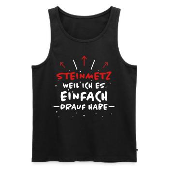 Steinmetz Spruch Beruf Lustiges Steinmetz Geschenk - Männer Premium Bio Tank Top - Schwarz - Vorne - AI Model Male 178 light (178cm)