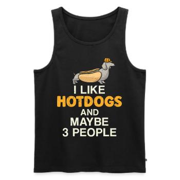 Hot Dog Adult I Like Hot Dogs And - Men's Premium Organic Tank Top - black - Front - Michal (187cm)