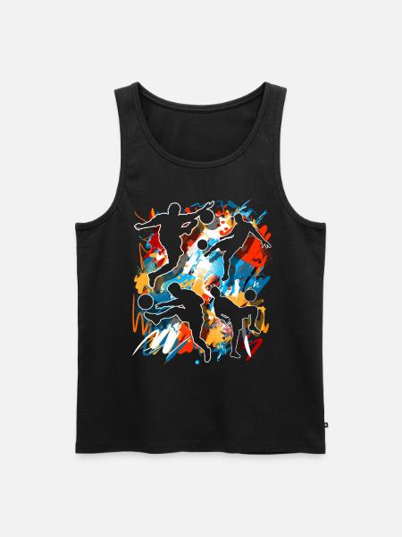 Soccer Soccer Players - Men's Premium Organic Tank Top - black