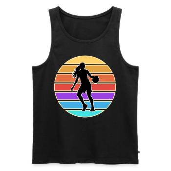 Basketball Basketball Basketball Femme Basketball - Débardeur bio Premium Homme - noir - Devant - AI Model Male 178 light (178cm)