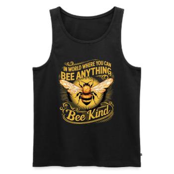 Bee Anything Bee Kind - Männer Premium Bio Tank Top - Schwarz - Vorne - AI Model Male 178 light (178cm)