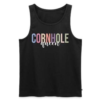 Cornhole Girl Joueuse de cornhole - Débardeur bio Premium Homme - noir - Devant - AI Model Male 178 light (178cm)
