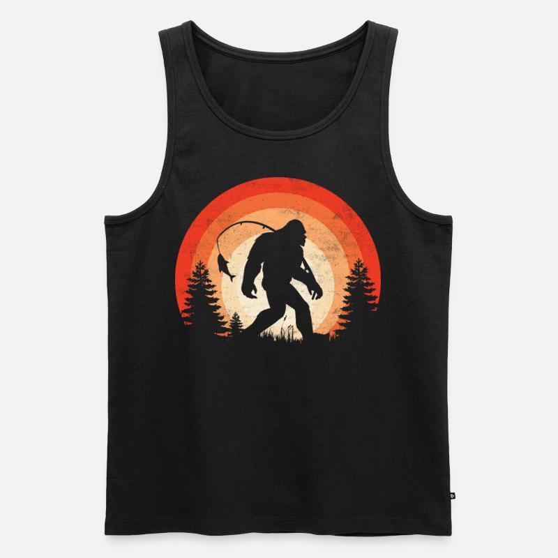 Barschfisch Big Foot - Männer Premium Bio Tank Top - Schwarz