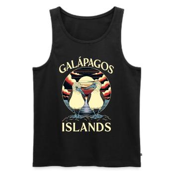 Îles Galapagos - Débardeur bio Premium Homme - noir - Devant - AI Model Male 178 light (178cm)