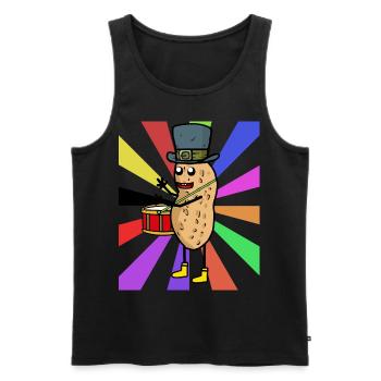 Peanut Drummer Cadeau d’anniversaire d’anniversaire - Débardeur bio Premium Homme - noir - Devant - Michal (187cm)