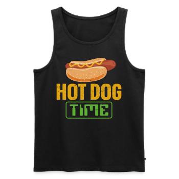 Hot Dog Adulte Hot Dog Time - Débardeur bio Premium Homme - noir - Devant - AI Model Male 178 light (178cm)