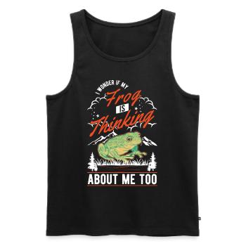 Frog Gift Tree Frog - Men's Premium Organic Tank Top - charcoal grey - Front - Alexander (188cm)