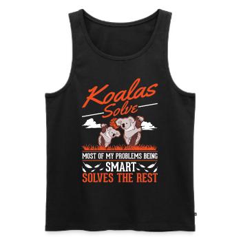 Koala Gift Koala Bear - Men's Premium Organic Tank Top - black - Front - Michal (187cm)