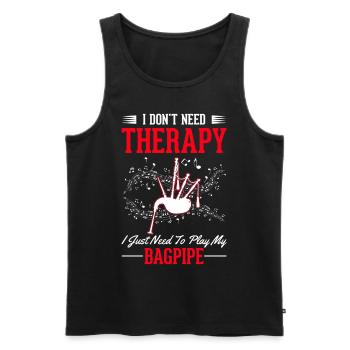 Bagpipe therapy bagpipers - Men's Premium Organic Tank Top - black - Front - Michal (187cm)