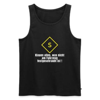 Schlauchtrupp Feuerwehr taktische Zeichen - Männer Premium Bio Tank Top - Schwarz - Vorne - Michal (187cm)