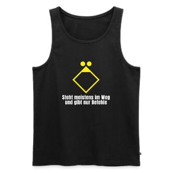 Gruppenführer Feuerwehr taktische Zeichen - Männer Premium Bio Tank Top - Schwarz - Vorne - Michal (187cm)