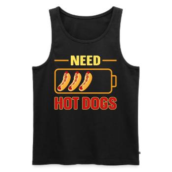 Hot Dog Adult Battery Need Hot - Männer Premium Bio Tank Top - Schwarz - Vorne - AI Model Male 178 light (178cm)