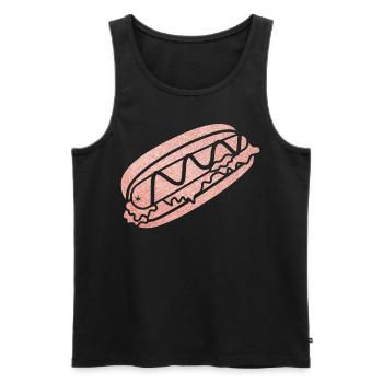 Hot Dog Adult Pink Diamonds - Männer Premium Bio Tank Top - Schwarz - Vorne - AI Model Male 178 light (178cm)