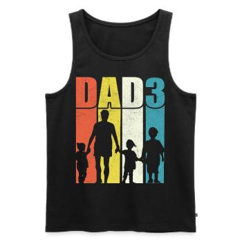 Vater von drei Kindern - Männer Premium Bio Tank Top - Schwarz - Vorne - AI Model Male 178 light (178cm)