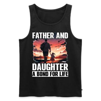 Father and Daughter a bond for Life - Men's Premium Organic Tank Top - black - Front - Michal (187cm)