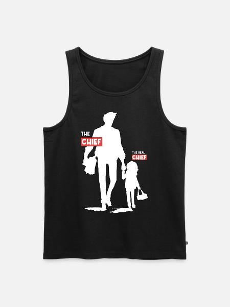 Funny Dad Daughter Design - Men's Premium Organic Tank Top - black