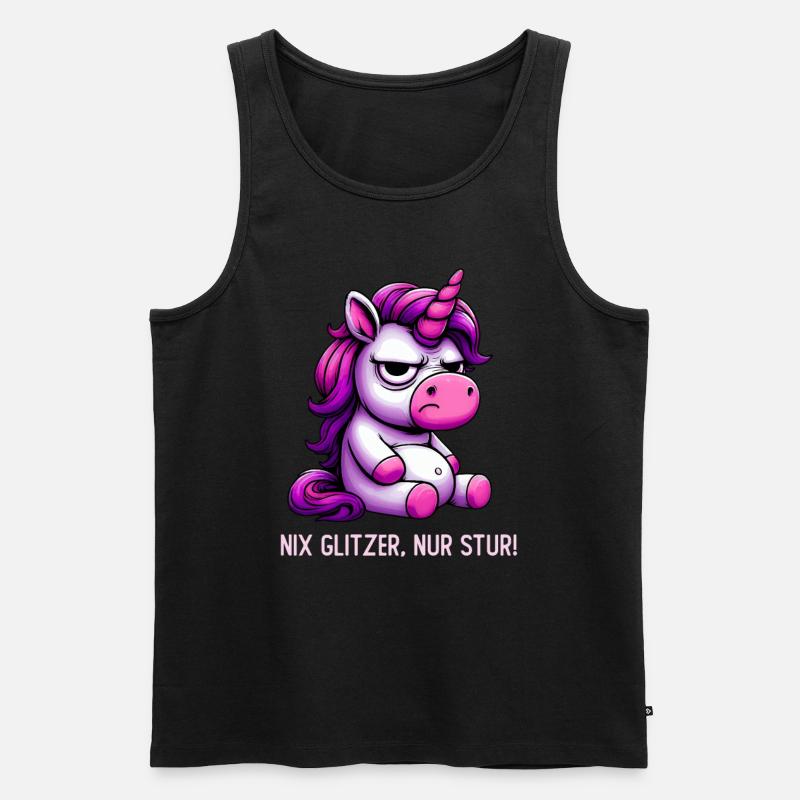 Nix Glitzer Nur Stur - Männer Premium Bio Tank Top - Schwarz