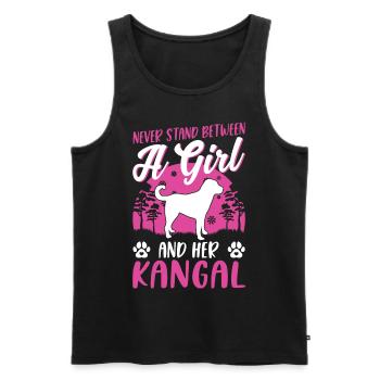 Kangal Girl Anatolian Shepherd Dog - Men's Premium Organic Tank Top - black - Front - AI Model Male 178 light (178cm)