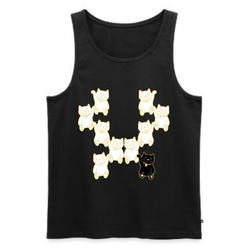 Cats different unusual cat deiifernz - Men's Premium Organic Tank Top - black - Front - Michal (187cm)