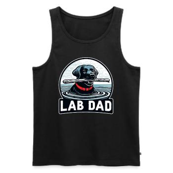 Labrador Retriever Dog LAB DAD Black Labrador - Men's Premium Organic Tank Top - black - Front - Michal (187cm)