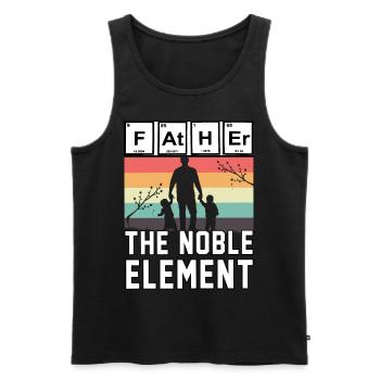 Vater das edle Element - Männer Premium Bio Tank Top - Schwarz - Vorne - Michal (187cm)
