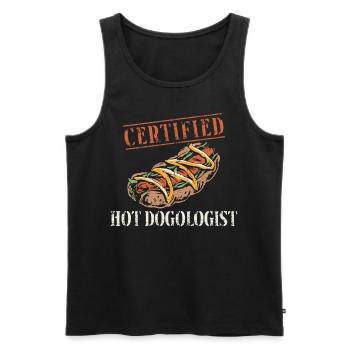 Hot Dog Adult Certified Hot - Männer Premium Bio Tank Top - Schwarz - Vorne - AI Model Male 178 light (178cm)