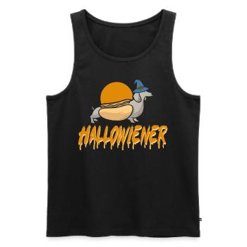 Hot Dog Adult Halloween Pun - Men's Premium Organic Tank Top - black - Front - Michal (187cm)
