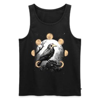 Raven Raven Crow Crow Plague Plague Mask Bird - Men's Premium Organic Tank Top - black - Front - AI Model Male 178 light (178cm)