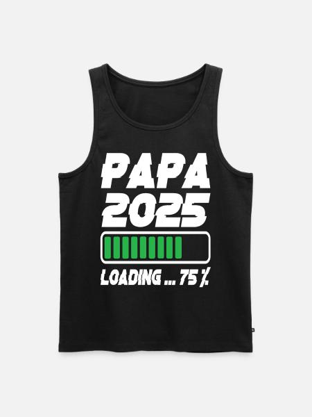 Papa 2025 Loading - Männer Premium Bio Tank Top - Schwarz