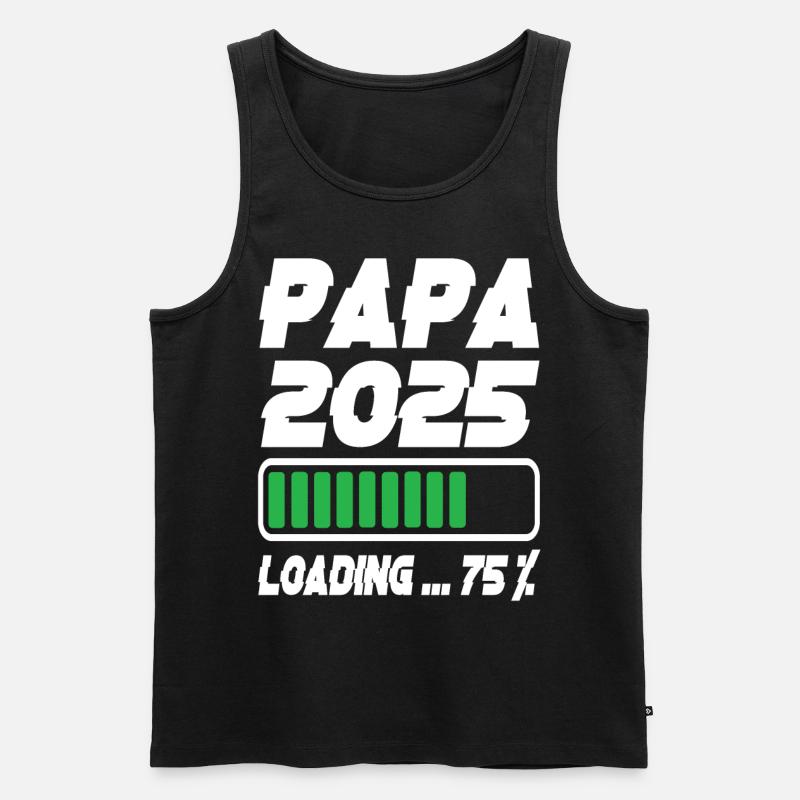Papa 2025 Loading - Männer Premium Bio Tank Top - Schwarz