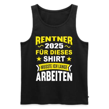 Rentner 2025 - Männer Premium Bio Tank Top - Schwarz - Vorne - Michal (187cm)