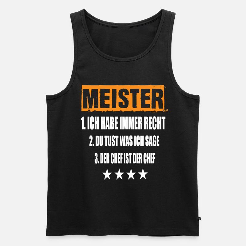Meister - Männer Premium Bio Tank Top - Schwarz