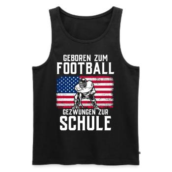 American Football Tshirt Men's Kids Football - Men's Premium Organic Tank Top - black - Front - Michal (187cm)