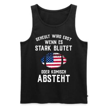 American Football Tshirt Men's Kids Football - Men's Premium Organic Tank Top - black - Front - Michal (187cm)