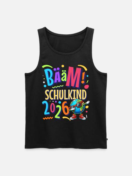 Bääm Schulkind 2026 - Männer Premium Bio Tank Top - Schwarz