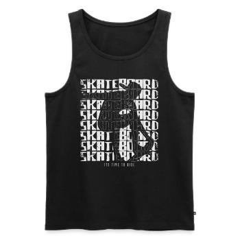 Skateboard Skater Skaten - Männer Premium Bio Tank Top - Schwarz - Vorne - Michal (187cm)