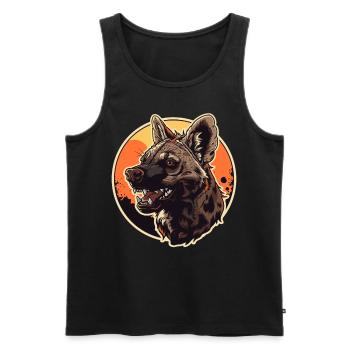 Loups d’Aardwolf - Débardeur bio Premium Homme - noir - Devant - AI Model Male 178 light (178cm)